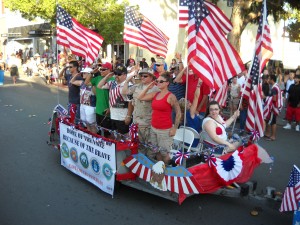East County Military Families salute during the July 4th parade.