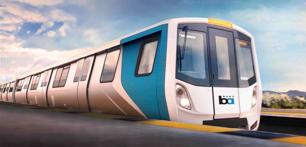 Front of new BART train