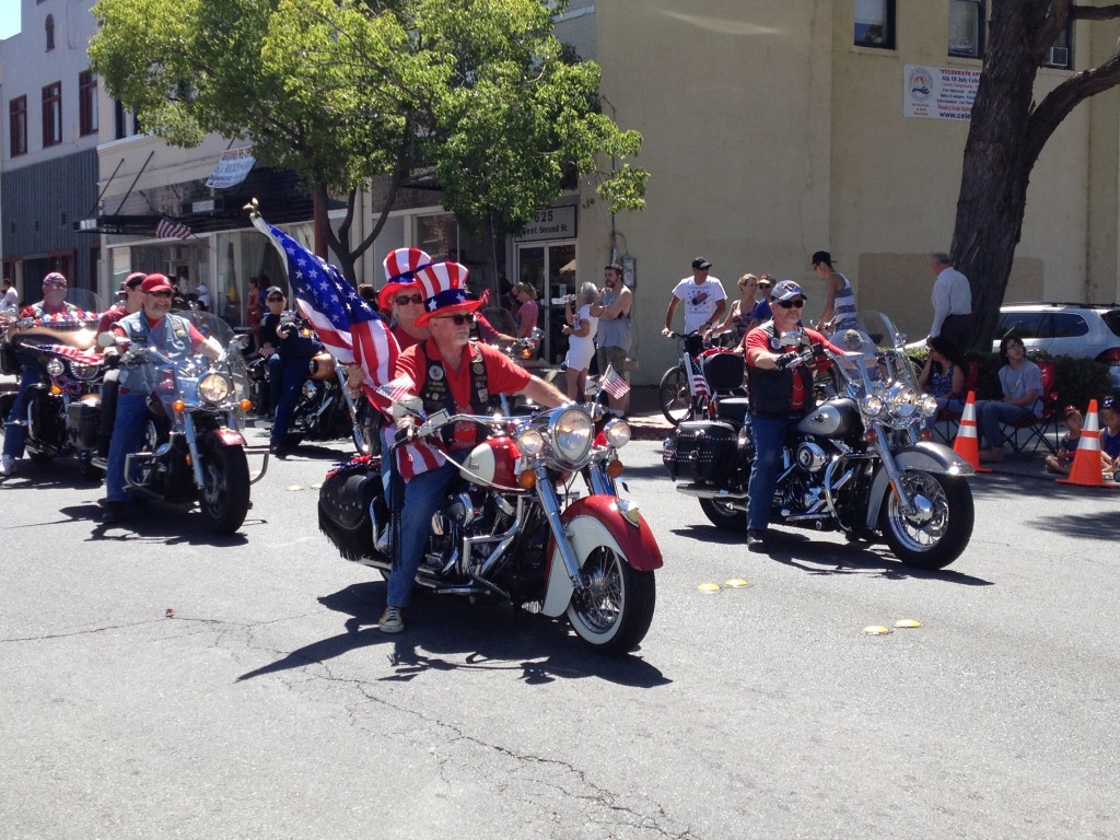 Veterans on motorcycles