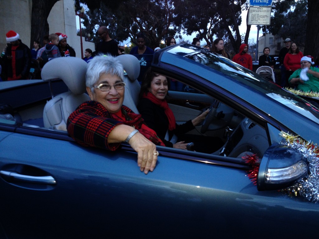 Councilwoman Mary Rocha being driven by Lucia Albers.