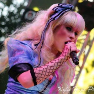 Ashley Morgan as Alice in Mad T Party at Disney California Adventure from her Facebook fan page.