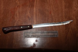 The knife the County Sheriff's office claims was used by Dwayne Ward before he was fatally shot on Tuesday.