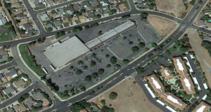 Aerial view of Contra Loma Plaza.
