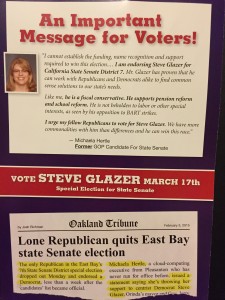 One of the mailers supporting Glazer, paid for by Bill Bloomfield.
