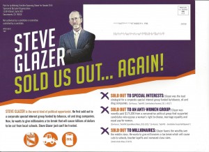 Mailer attacking Glazer sent by unions.