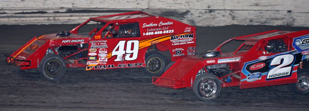 (062715) Antioch Speedway Summer Nationals Action - Winner Troy Foulger (49) is challenged on the backstretch by Bobby Hogge IV (2) on the last lap of the IMCA Modified Feature event in the Summer Nationals.   (Antioch, CA) - (062715) Antioch Speedway Summer Nationals Action - Winner Troy Foulger (49) is challenged on the backstretch by Bobby Hogge IV (2) on the last lap of the IMCA Modified Feature event in the Summer Nationals.   (Antioch, CA) - (062715) Antioch Speedway Summer Nationals Action - Winner Troy Foulger (49) is challenged on the backstretch by Bobby Hogge IV (2) on the last lap of the IMCA Modified Feature event in the Summer Nationals.   (Antioch, CA)(062715) Antioch Speedway Summer Nationals Action - Winner Troy Foulger (49) is challenged on the backstretch by Bobby Hogge IV (2) on the last lap of the IMCA Modified Feature event in the Summer Nationals.   (Antioch, CA) - photo by Paul Gould, Track Photographer