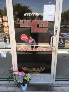 Flowers were placed in front of the door which bore a sign saying "closed until further notice" at Lumpy's Antioch location, Tuesday afternoon.