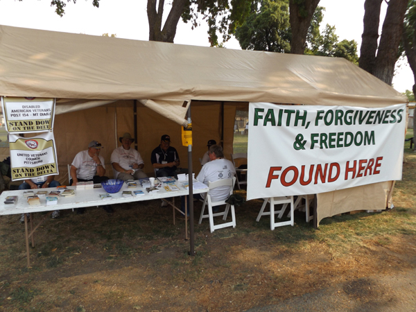 The Chaplains tent at Stand Down on the Delta 2015.