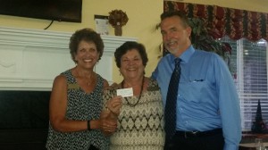 Sharon Pappas and Mary Chapman with $250 prize winner, Jack Monroe.