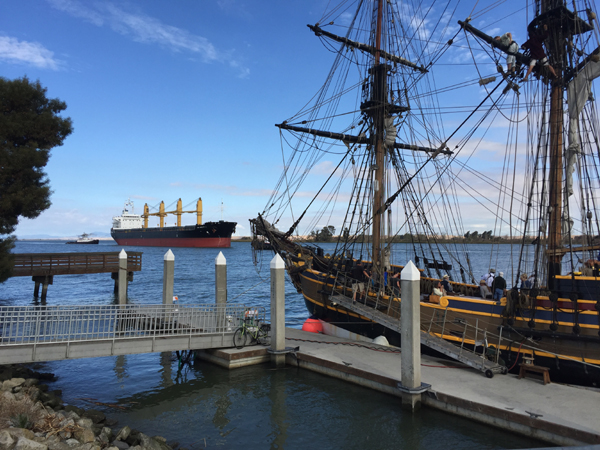 The Delta Thunder VI speed boat races were delayed until a tanker was turned around near the tall ship Lady Washington, on Sunday, October 18.