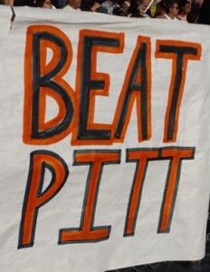 Beat Pitt sign on the Antioch side.