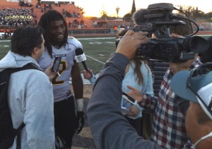 Najee Harris interviewed after the game.
