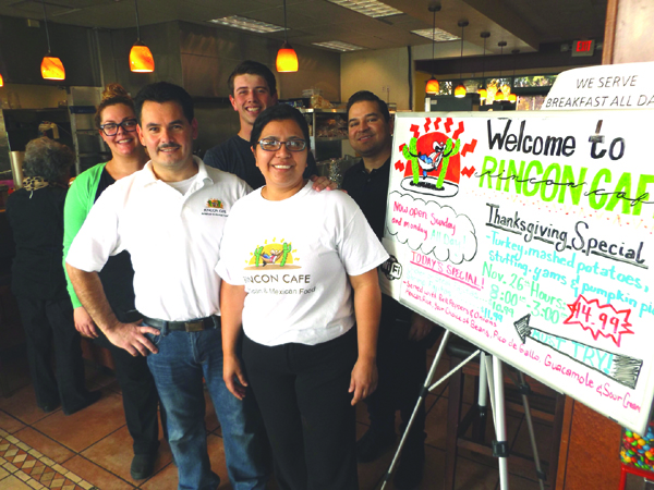 Rincon Cafe owners Jose Recino and Laura Salguera and staff welcome you.