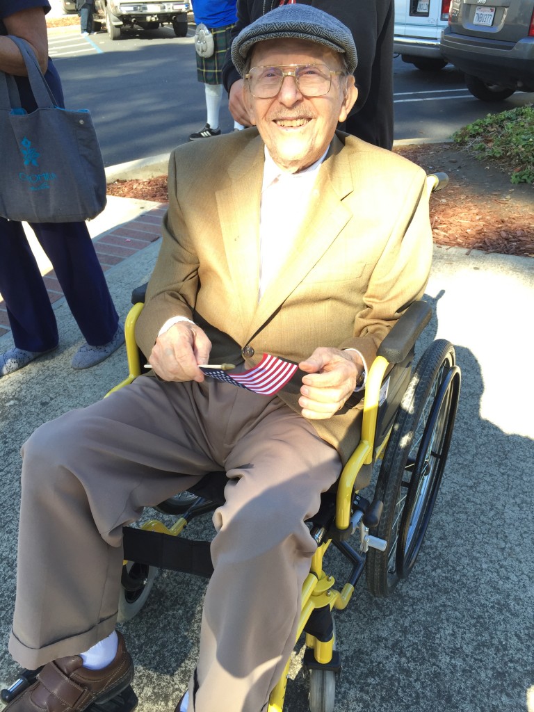 Antioch resident and World War II veteran Rocco Battaglia who was a POW for three years in Germany, watches the parade.
