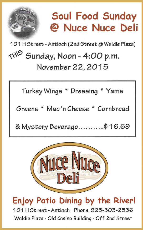 Soul Food Sunday at Nuce Nuce Deli