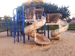 The playground before the new installation.