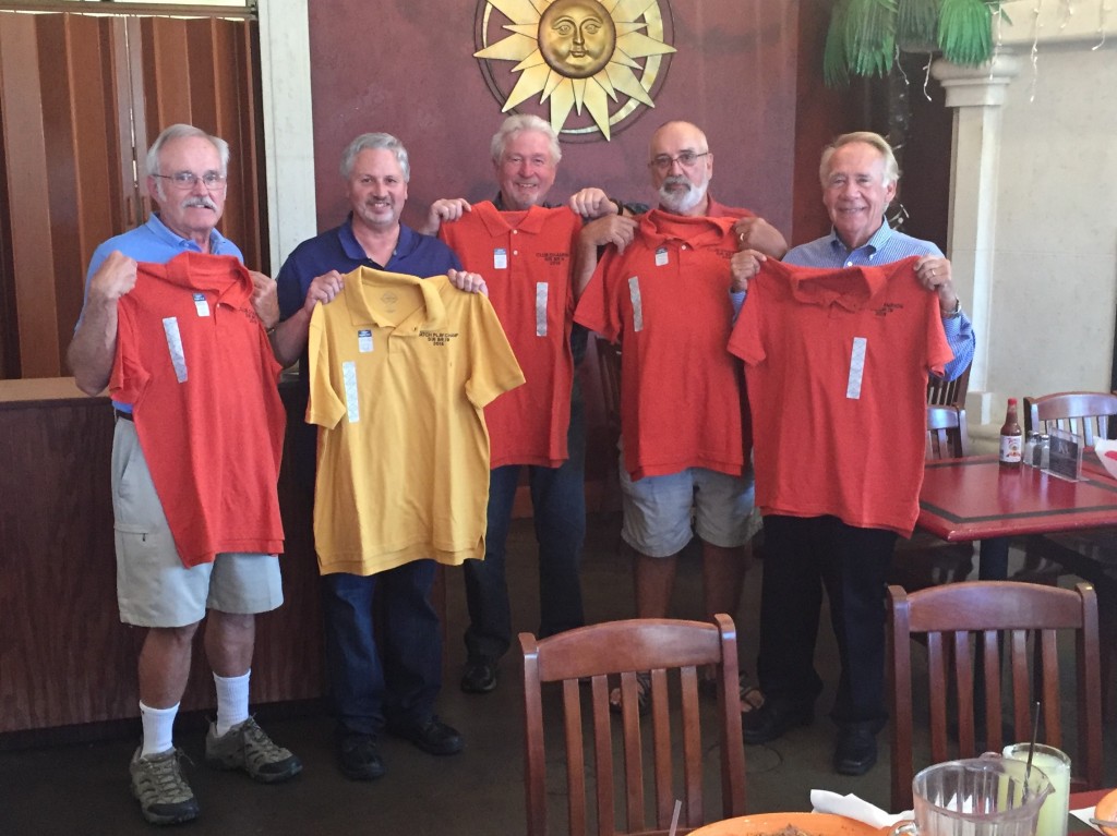 SIR Branch #19 2015 Golf Champions (left to right) are Rich Peterson, Gary Kaufmann, Bill Boyer, Jerry Burton and Jack Duncan.