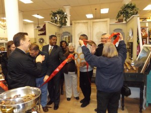 Everyone celebrated after the ribbon was cut.