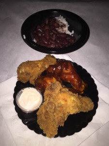 Red beans and rice, plus fried chicken and barbeque chicken wings are just some of their menu items.