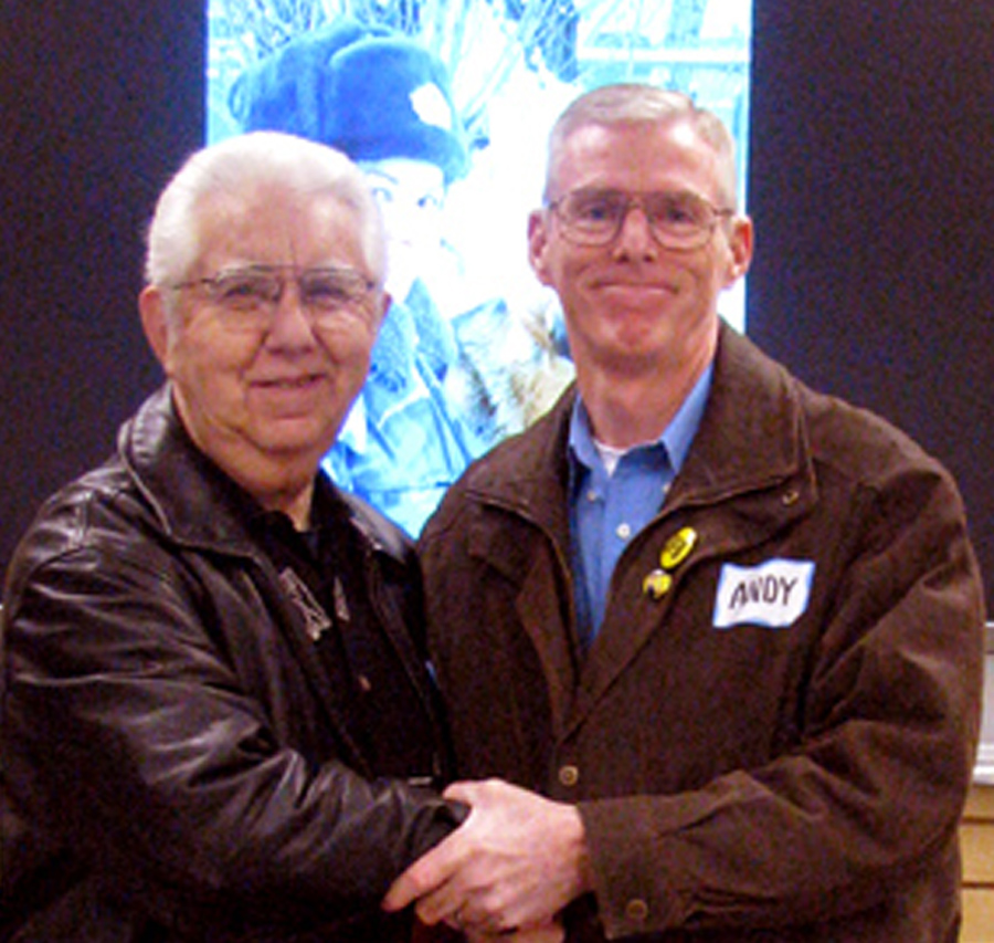 Dick Augusta, left with fellow co-founder Andy O'Hara of the Badge of Life Police Suicide Group.