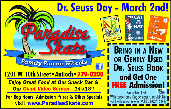 Paradise Skate Dr. Seuss Day