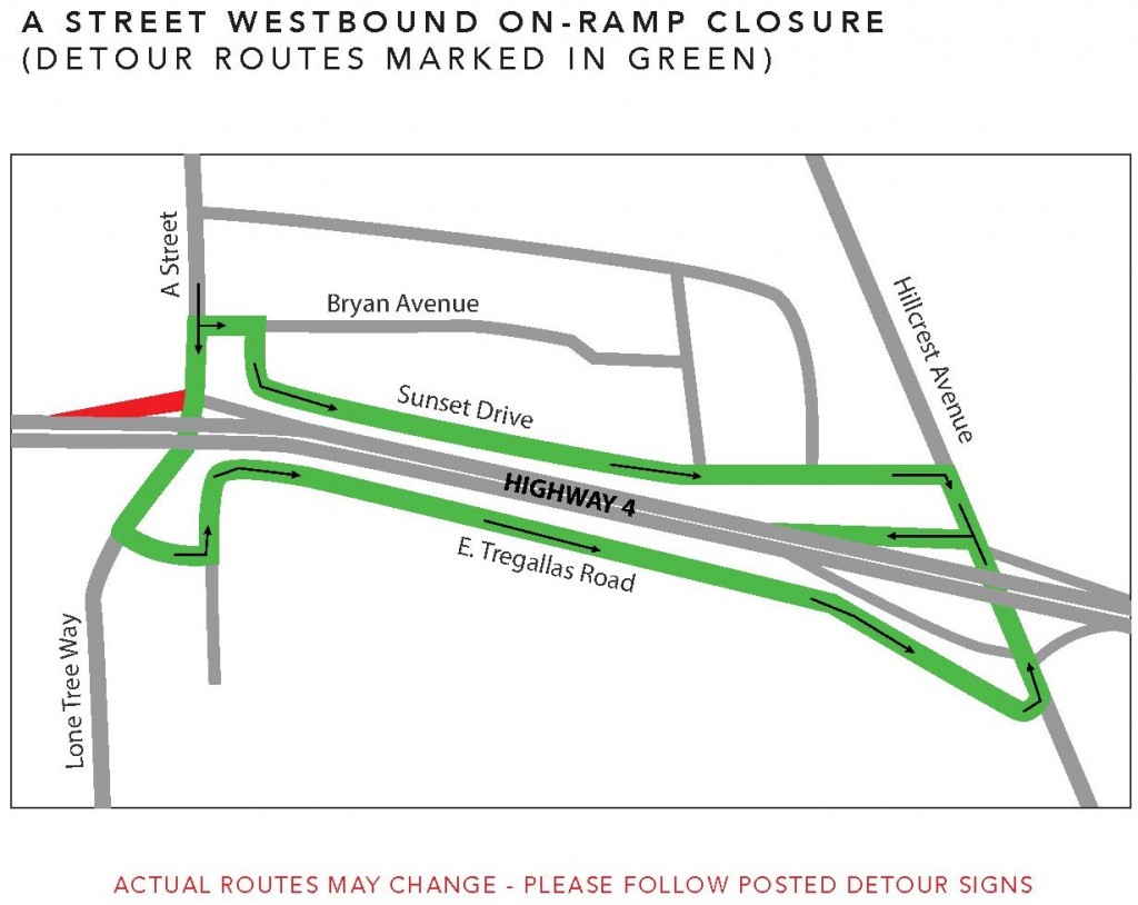 A St Westbound On Ramp Closure 6-18-16