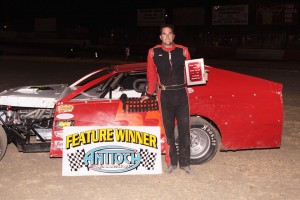 Brian Cass #55 is now the ninth different A Modified feature winner at Antioch Speedway this season. Photo by Paul Gould