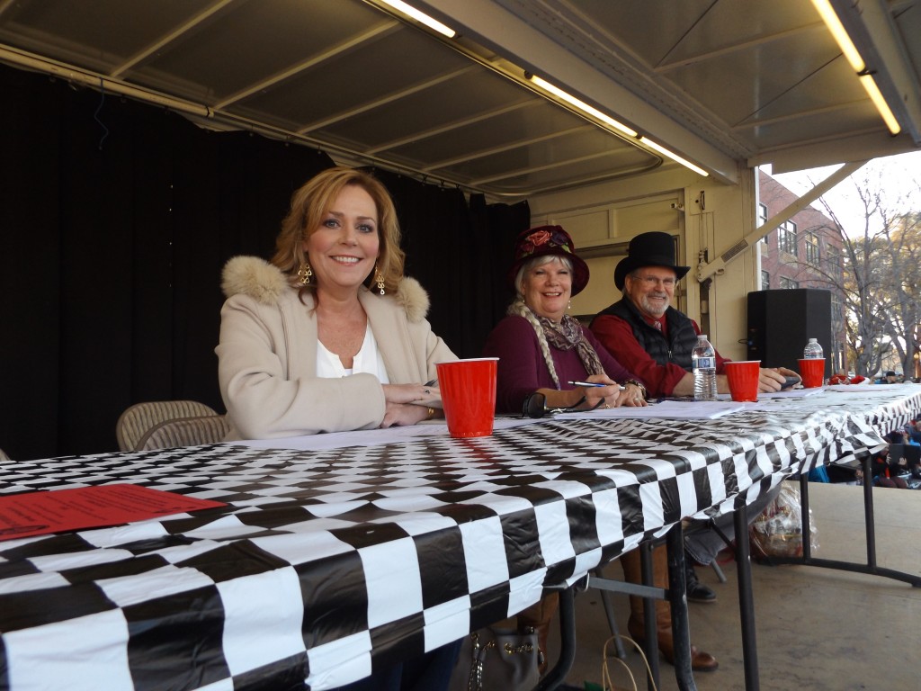 The panel of judges included Antioch Unified School District Superintendent Stephanie Anello, Katie Cook and Tom LaMothe in their various period costumes.