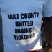 East County United Against Violence shirt close-up