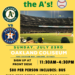 Oakland As Game flier